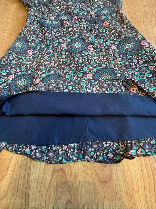 J.Crew Women’s Short Sleeve V-neck Floral Paisley Flutter Chiffon Dress Size 4 - Picture 7 of 12